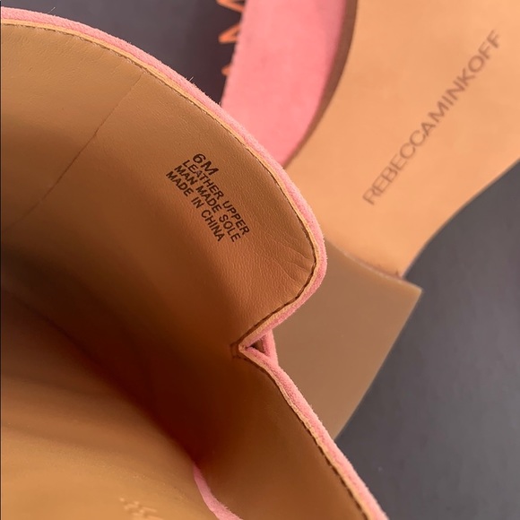 Rebecca Minkoff Mika pink kid suede mule size 6 - Picture 7 of 7